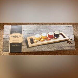 Hallmark Beer Flight Tasting Set 5pcs  NEW